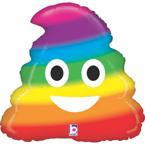 20" Emoji Rainbow Poo Shape
